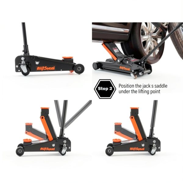 Floor Jack AV Steel 3 Ton Quick Lift Heavy Duty-6