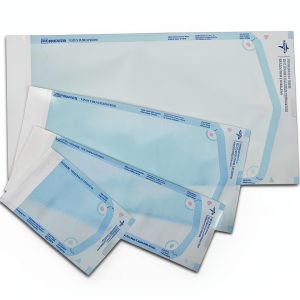 Medline Self-Seal Sterilization Pouches, 12 Inch x 18 Inch, for Steam and Gas, Color Change Indicator, Box of 200 Each-0
