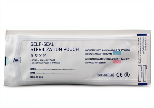 Sterilization Pouches 3.5”x9” Self-Sealing Autoclave Bags with Indicators for Professional Surgical Instrument Cleaning by P&P MEDICAL SURGICAL Box of 200-0
